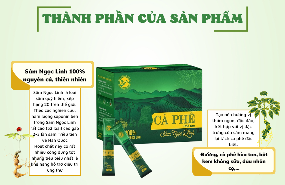 Cà Phê Sâm Ngọc Linh Tumorong chính hãng